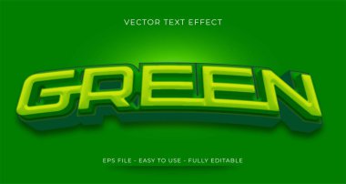 Yeşil metin efekti 3d metin biçimi