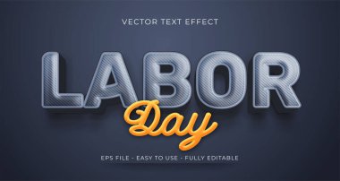 Çalışma günü metin efekti düzenlenebilir 3d metin biçimi