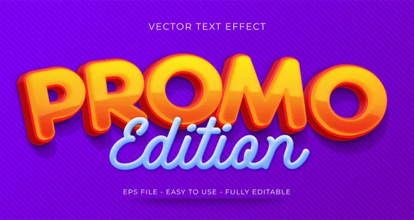 Promo Effet Texte Modifiable Style Texte — Image vectorielle