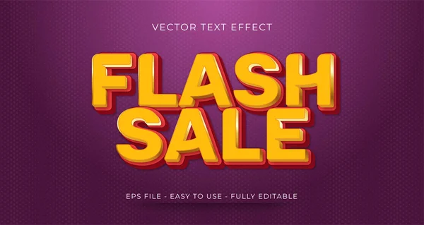 Flash Πώληση Αποτέλεσμα Κειμένου Επεξεργάσιμο Στυλ Κειμένου — Διανυσματικό Αρχείο