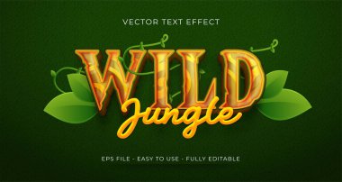 Vahşi orman metin efekti 3d metin biçimi