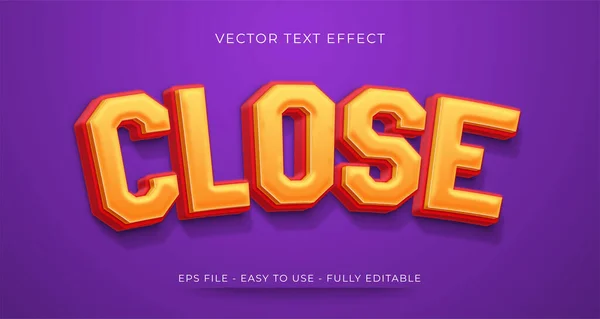Schließen Sie Text Effekt Editierbaren Text Stil — Stockvektor