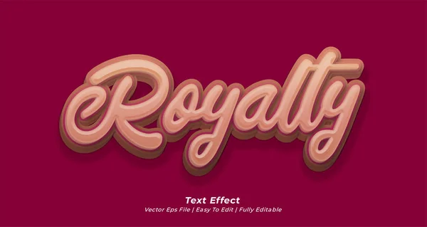 Royalty Tekst Effect Bewerkbare Tekst Stijl — Stockvector