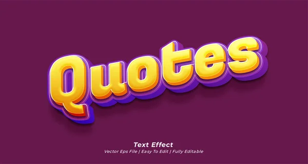 Vektorový Text Cituje Upravitelný Textový Efekt — Stockový vektor