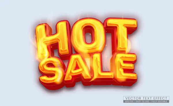 stock vector Vector hot sale with text effect editable 3d style