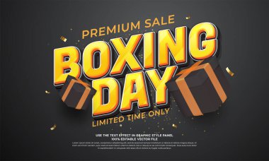 Boxing day 3d vector text effect for sale compositions clipart