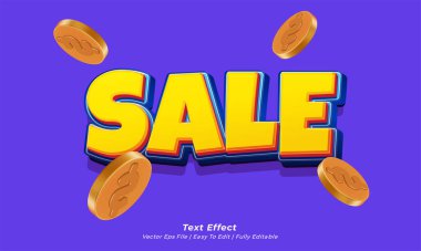 Vektör 3d metin efekti başlık biçimi