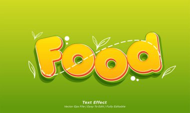 Vektör 3d metin efekti özel yemek başlığı biçimi