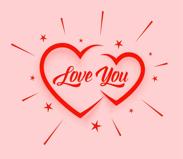 Feliz Dia Dos Namorados Amor Você Cartão Vetor Ilustração — Fotografia de Stock