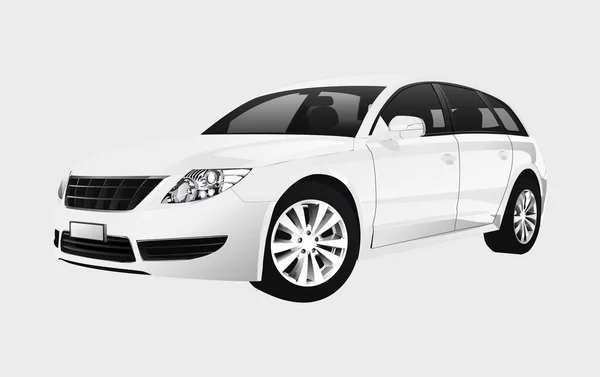 Классический Вектор Автомобиля Реалистичная Иллюстрация Белый Вектор Реалистичный Коллекция Автомобилей — стоковое фото