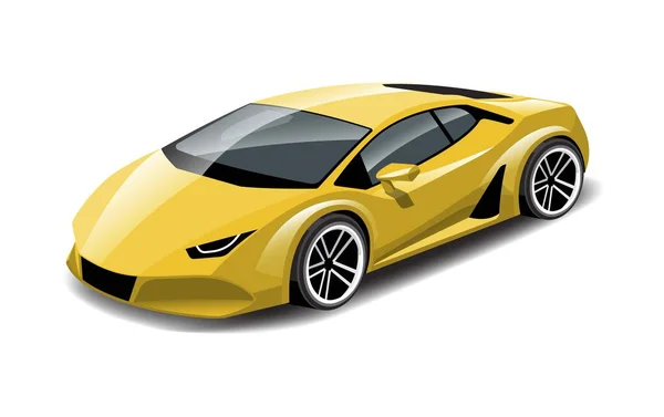 Sports Car White Background Vector Illustration — Stock Photo, Image