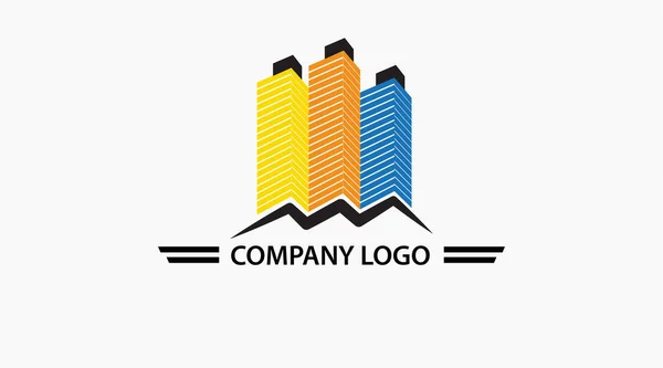 Hus Byggnad Logotyp Ikon Design — Stockfoto