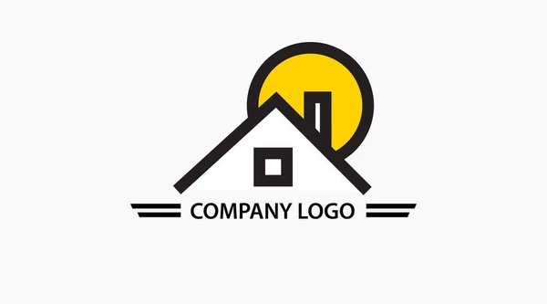 Haus Logo Design Vektor — Stockfoto