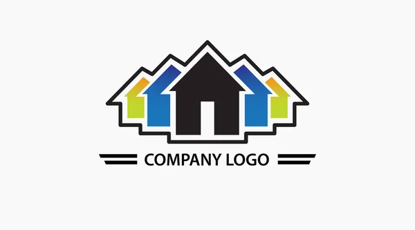 Шаблон Логотипу Нерухомості Логотип Будівництва Вектор Будинку Будинок — стокове фото