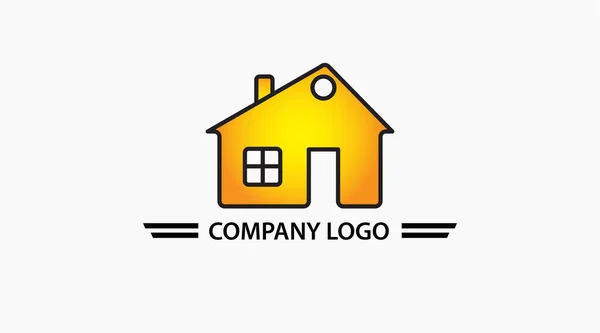 Vektor Logotyp Design Hus Fastighetsbolag — Stockfoto
