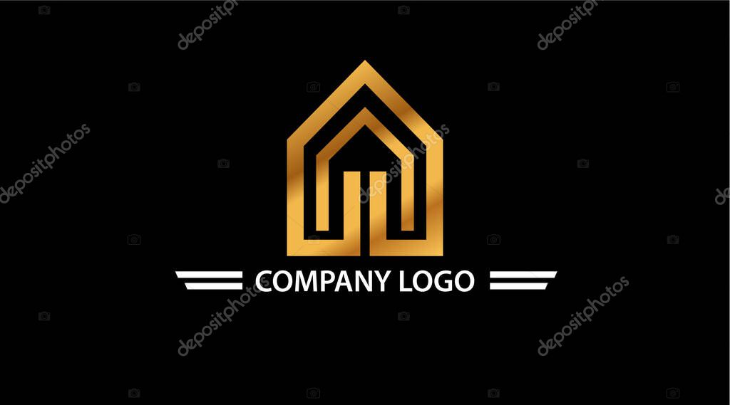 Modern Real Estate Company Logo Design. Construction Working Industry logo concept Icon. Residential contractor, General Contractor, and Commercial Office Property business logos.
