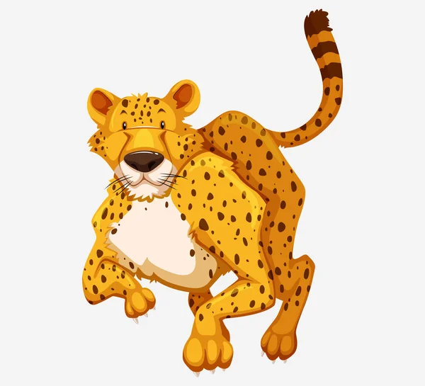 Tigre Desenho Animado Bonito Com Grande Leopardo — Vetor de Stock
