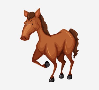 At çizgi filmi vektör tasarımı illüstrasyonu