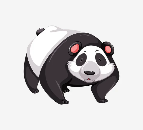 卡通画中可爱的熊猫 — 图库矢量图片