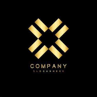 Soyut logo tasarımı vektör çizimi