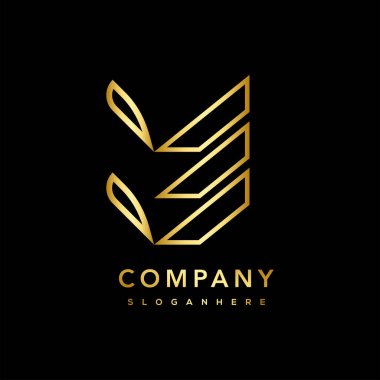 Soyut logo tasarımı vektör çizimi