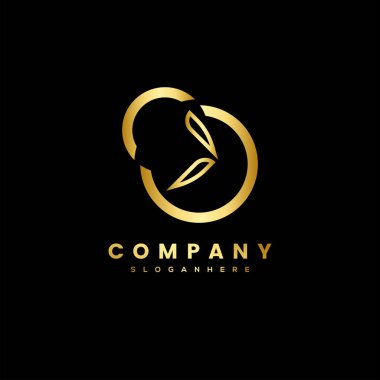Soyut logo tasarımı vektör çizimi