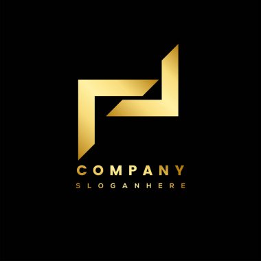 Soyut logo tasarımı vektör çizimi