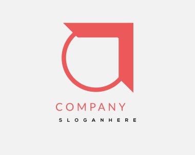 Soyut logo tasarımı vektör çizimi
