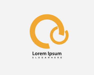 Soyut logo tasarımı vektör çizimi
