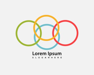 Soyut logo tasarımı vektör çizimi