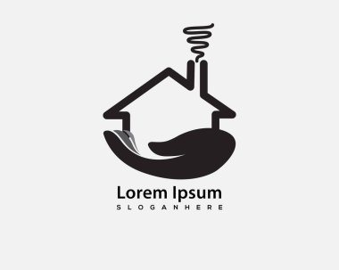 Soyut logo tasarımı vektör çizimi