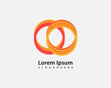 Soyut logo tasarımı vektör çizimi