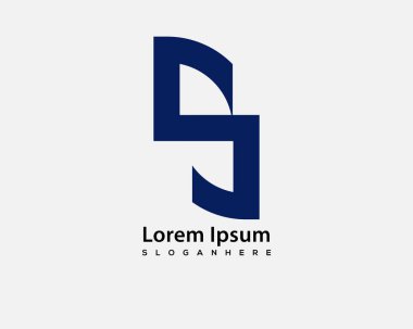Soyut logo tasarımı vektör çizimi