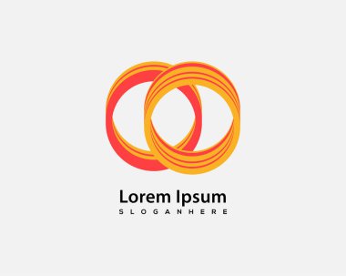 Soyut logo tasarımı vektör çizimi