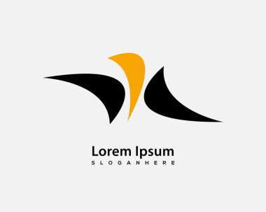 Soyut logo tasarımı vektör çizimi