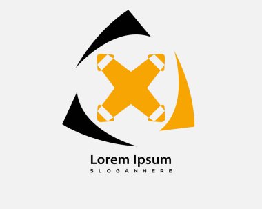 Soyut logo tasarımı vektör çizimi