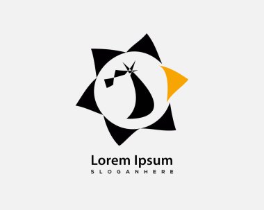 Soyut logo tasarımı vektör çizimi