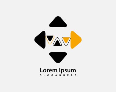 Soyut logo tasarımı vektör çizimi