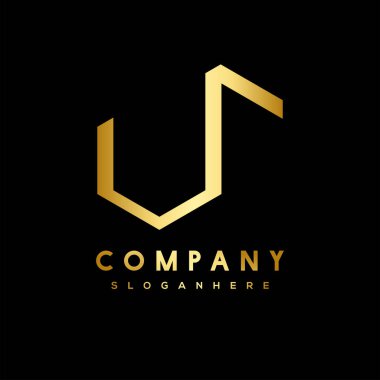Soyut logo tasarımı vektör çizimi