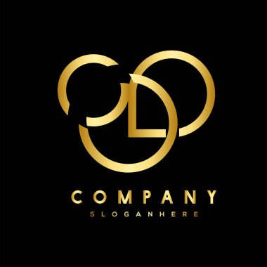 Soyut logo tasarımı vektör çizimi