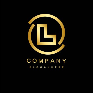 Soyut logo tasarımı vektör çizimi