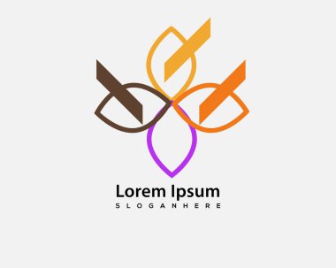 Soyut logo tasarımı vektör çizimi