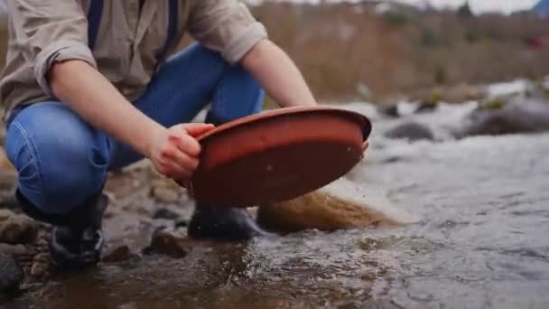 Gold Mining Process Vintage Old School Traditional — Video