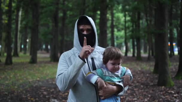 Kidnappe Offer Problem Kidnappe Person Missing Små Barn – stockvideo