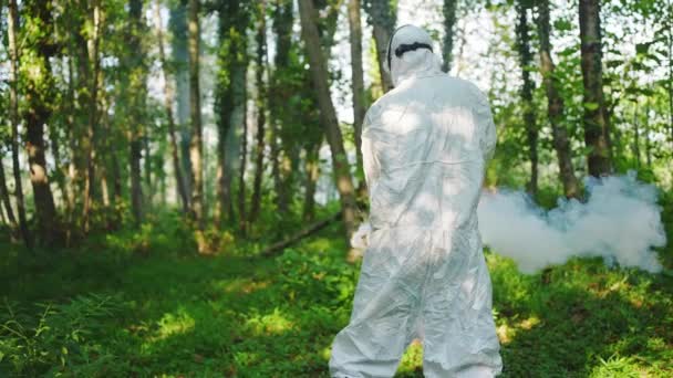 销毁使用熏蒸器和杀虫剂的虱子和蚊子 — 图库视频影像