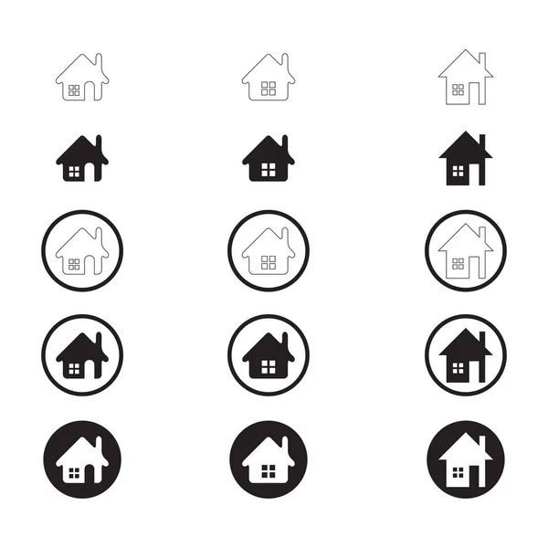 stock vector Simple Set of Home Icon. Home Icon without door. Home Icon with door. User Icon with circle.