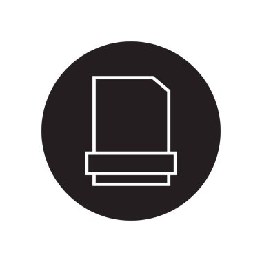 Dairesiz ve Dairesiz Düz Simge Tasarımı