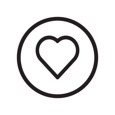 Kalp ikonu vektör illüstrasyonu