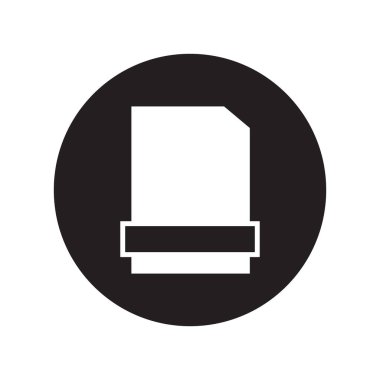 Bilgisayar vektör simgesi. Beyaz arkaplanda düz biçim vektör illüstrasyonu.