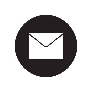 posta glyph siyah simge dekoru